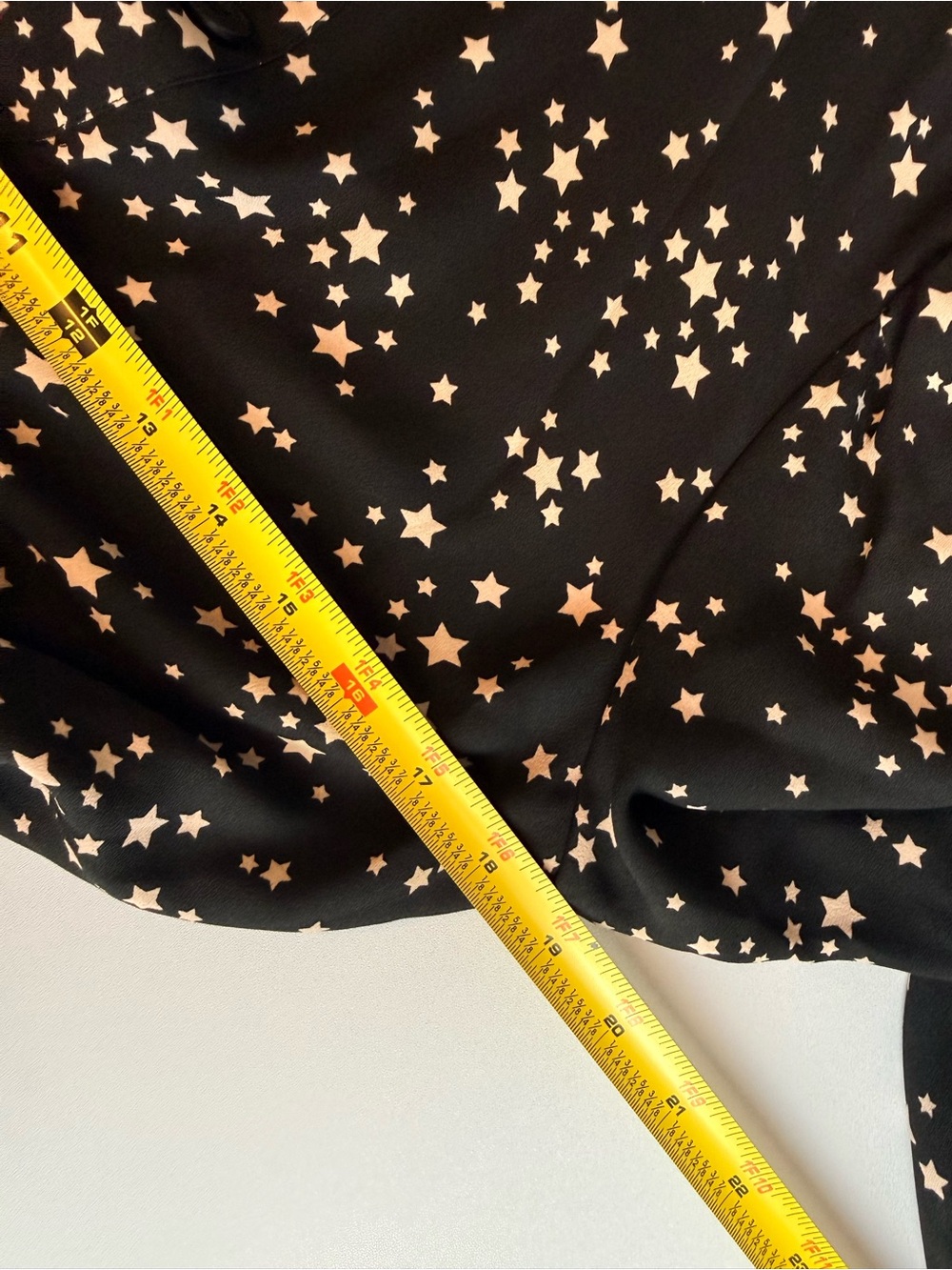 Kate Spade New York Star Print Shirt Dress Black Pink Tie Waist Ruffle Hem NWT 6 - Picture 11 of 11